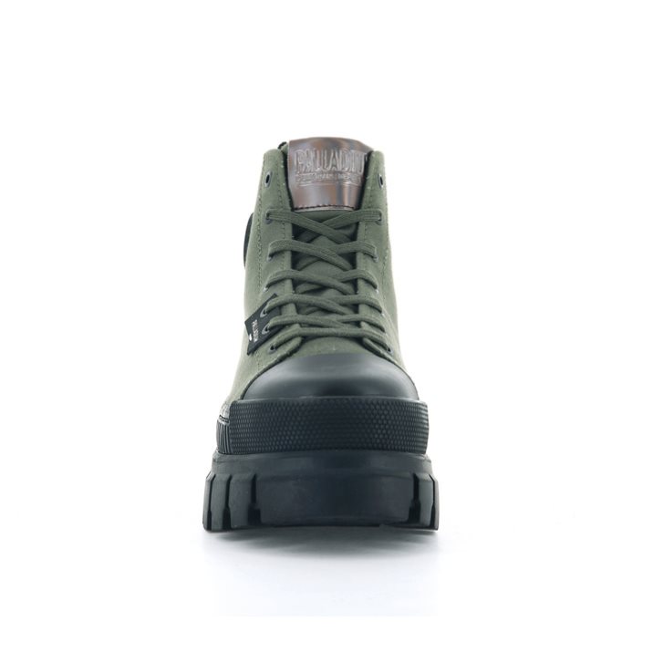 Chaussures Plateforme Palladium Revolt Hi TX Femme Vert Olive | FR OVR367J